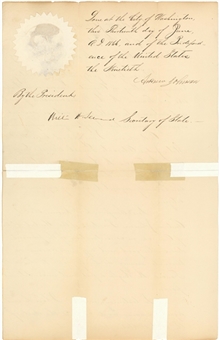 1866 President Andrew Johnson Signed Pardon (Beckett)